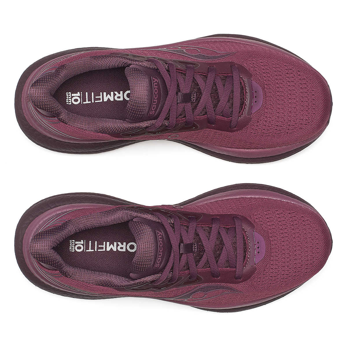 Triumph 23 - Women by Saucony in dark purple lightweight road running shoe with cushioned PWRRUN PB midsole for long runs