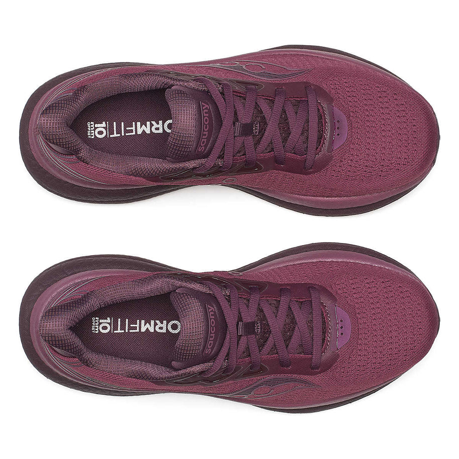 Triumph 23 - Women by Saucony in dark purple lightweight road running shoe with cushioned PWRRUN PB midsole for long runs