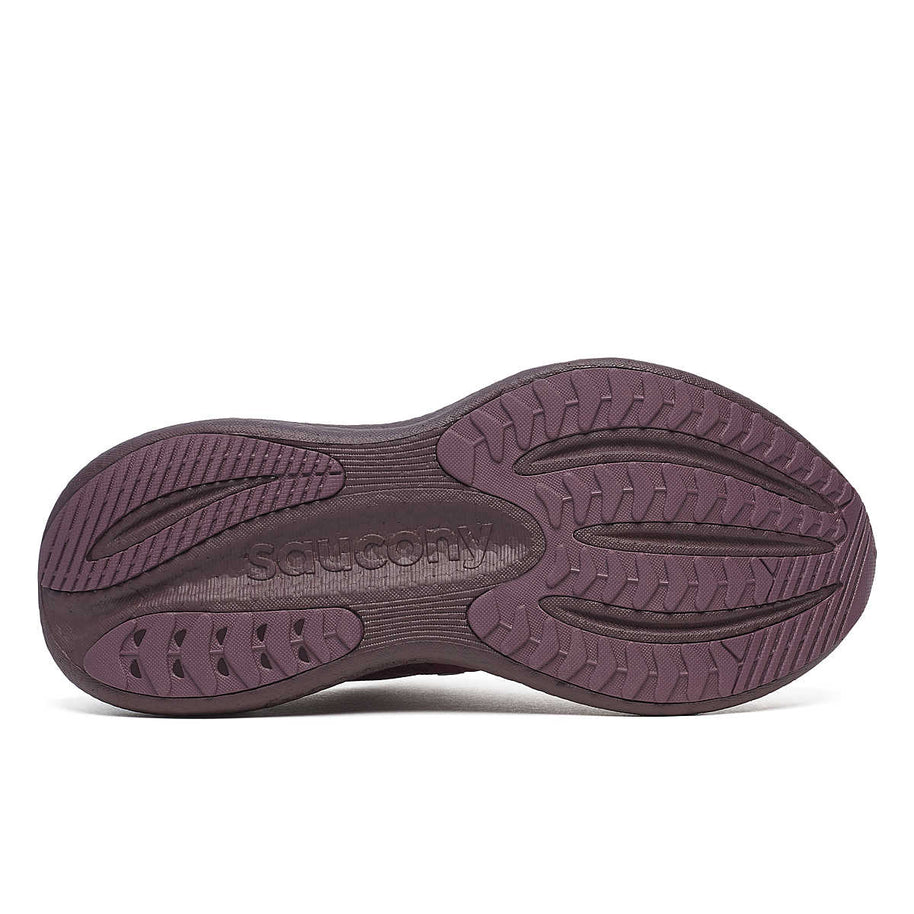 Triumph 23 - Women by Saucony in dark purple outsole, lightweight responsive road running shoe with cushioned PWRRUN PB midsole for longer runs