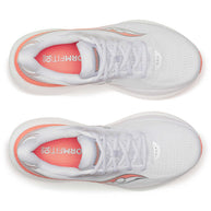 Triumph 23 - Women by Saucony in white and coral with PWRRUN PB cushioning for long-distance responsive road running