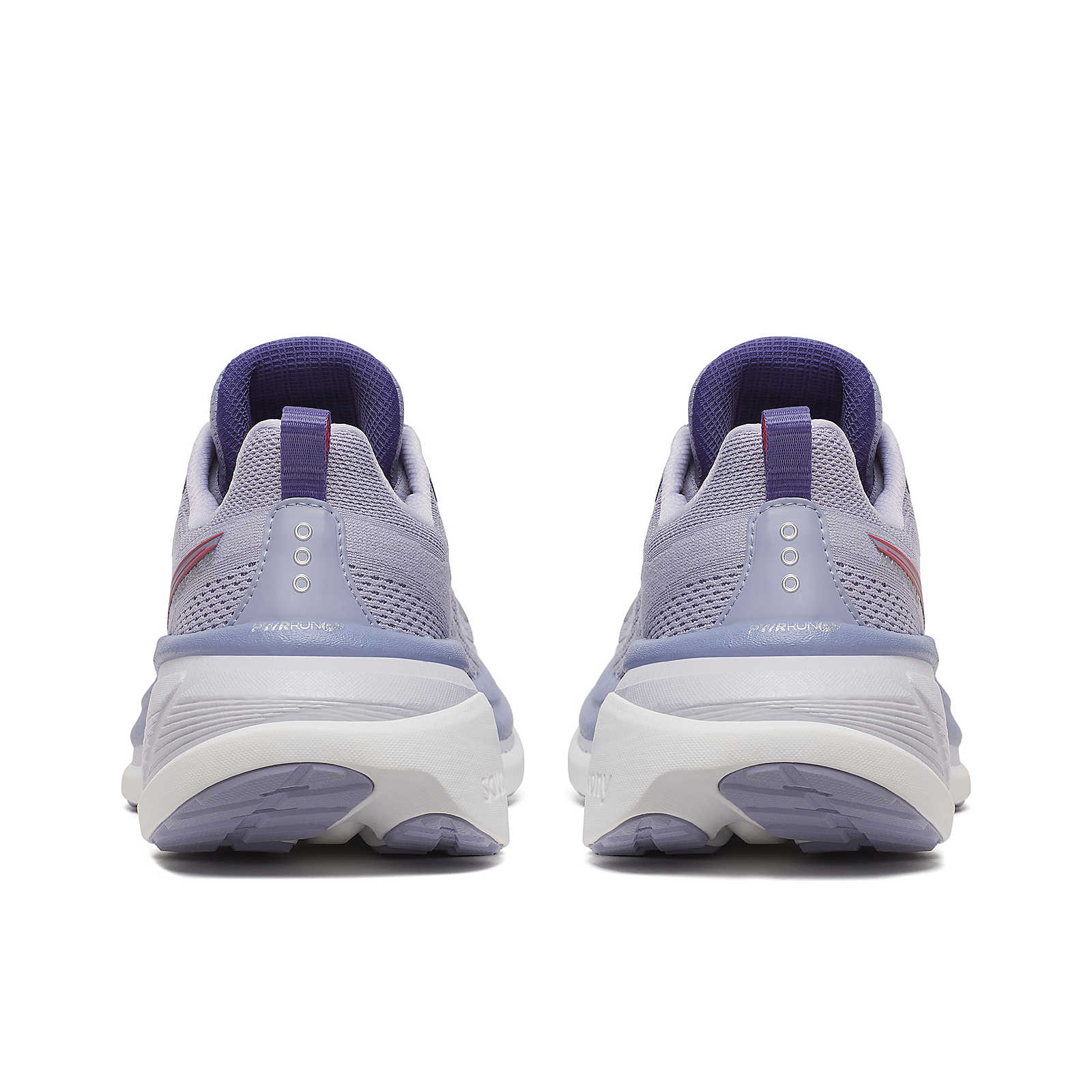 Hurricane 25 - Women by Saucony in light purple with max cushioning and superfoam for comfortable road running and confident performance