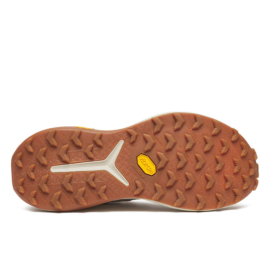 Xodus Ultra 4 - Women by Saucony with brown Vibram outsole, max cushioned trail running shoe for long-haul outdoor adventures