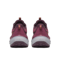 Xodus Ultra 4 - Women by Saucony in maroon and grey, max cushioned trail running shoe with durable grip for long outdoor runs