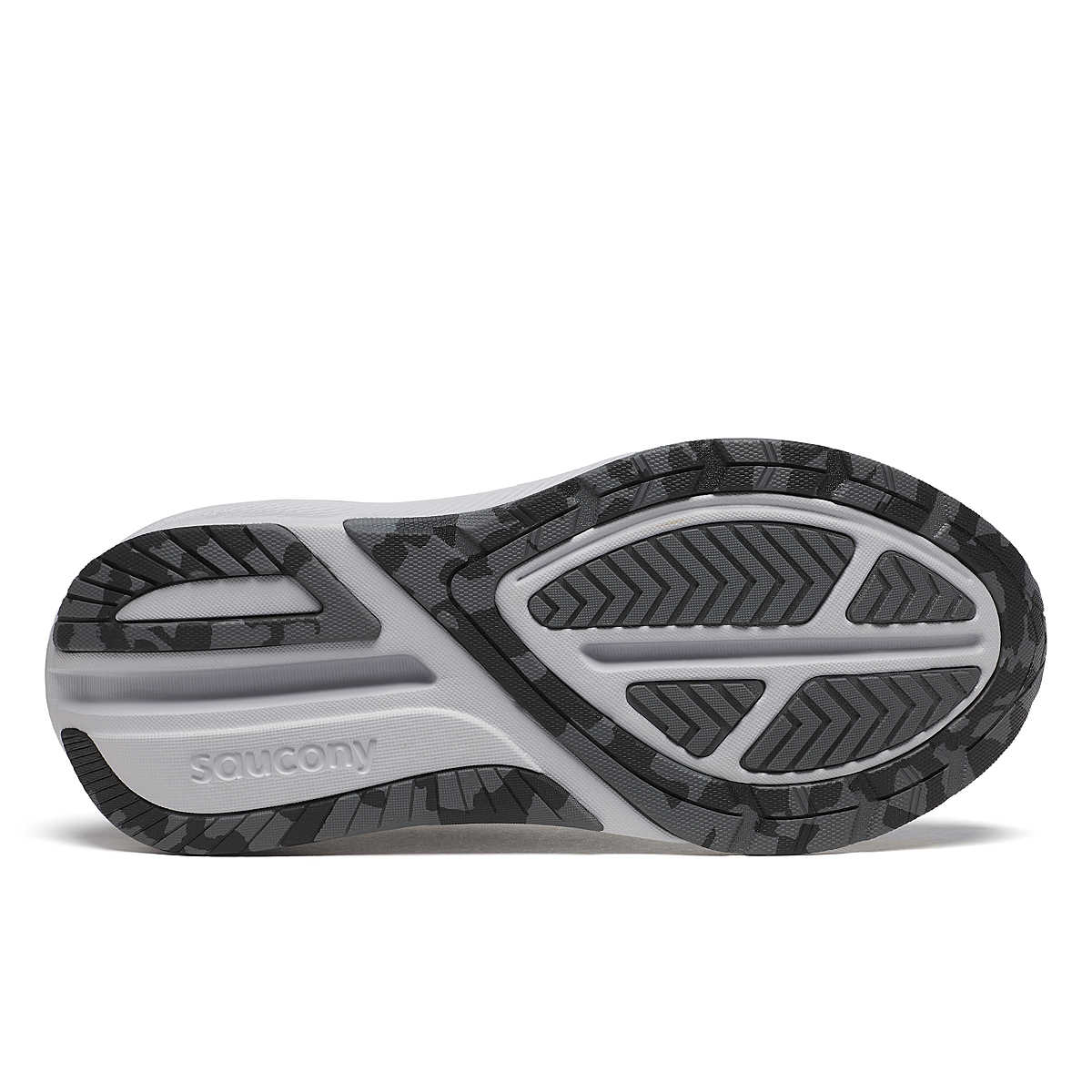 Echelon 10 - Women by Saucony in black and grey with cushioned, stable sole for walking and running comfort and protection