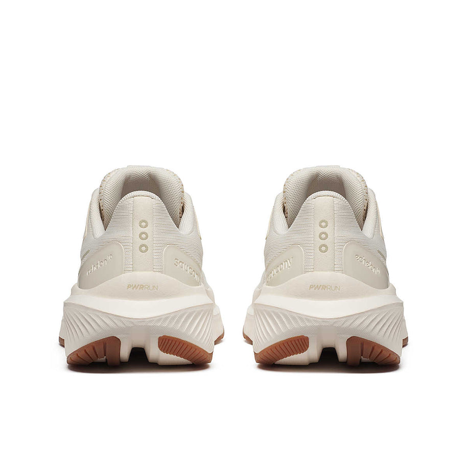 Echelon 10 - Women by Saucony in beige with broad stable base, cushioned running shoe for walking and running comfort and protection