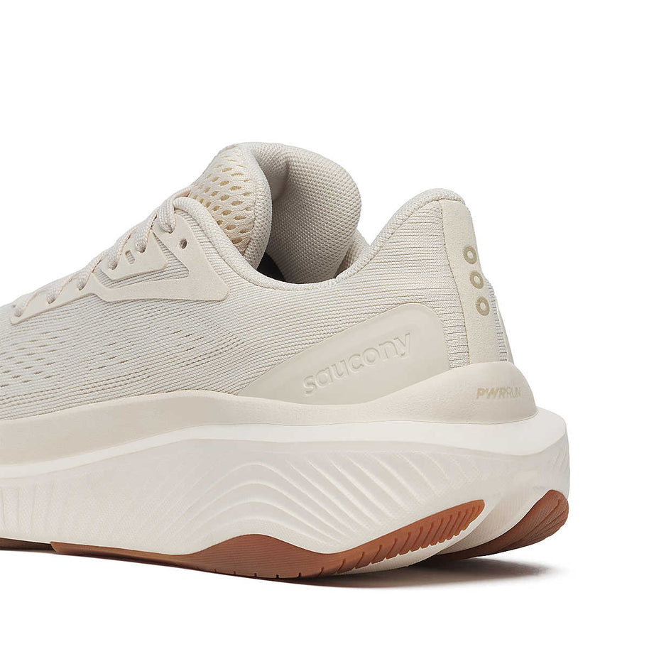 Echelon 10 Wide - Women by Saucony in beige, cushioned wide running shoe with stable base designed for comfort and protection on road runs