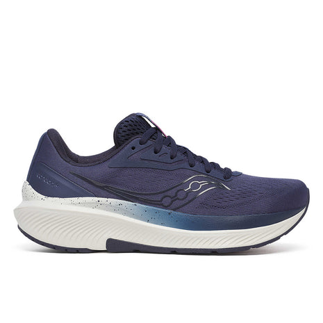 Echelon 10 Wide - Women by Saucony in navy blue with cushioned wide base, designed for comfortable running and walking stability