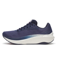 Echelon 10 Wide - Women by Saucony in navy and white, cushioned wide running shoe for comfort and protection on road and walking.