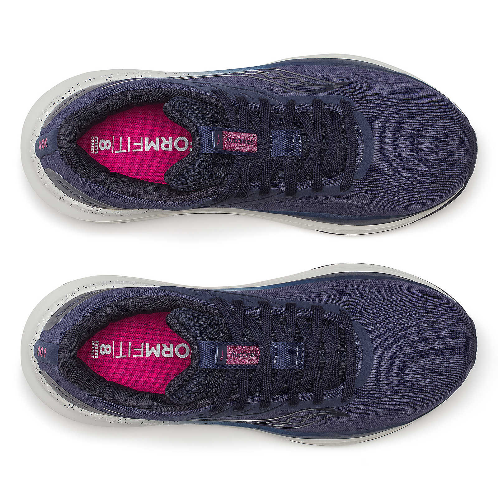 Echelon 10 Wide - Women by Saucony in navy and white, cushioned wide running shoe for comfort and support, ideal for walkers and runners