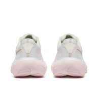 Ride 19 - Women by Saucony in white and soft pink lightweight road running shoes designed for responsive, long-distance and steady runs