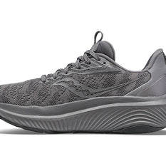 Echelon 9 Wide - Men by Saucony in grey, wide fit running shoe with max cushioning and stable ride for comfort and long runs