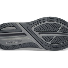 Echelon 9 Wide - Men by Saucony in grey and black, cushioned wide road running shoe with stable sole for comfort and long runs