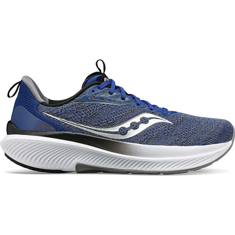 Echelon 9 - Men by Saucony in blue and black, cushioned road running shoe with roomy fit for max comfort and lighter feel