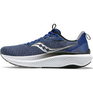 Echelon 9 - Men by Saucony in blue and grey, cushioned road running shoe with roomy fit for stable, comfortable long-distance runs