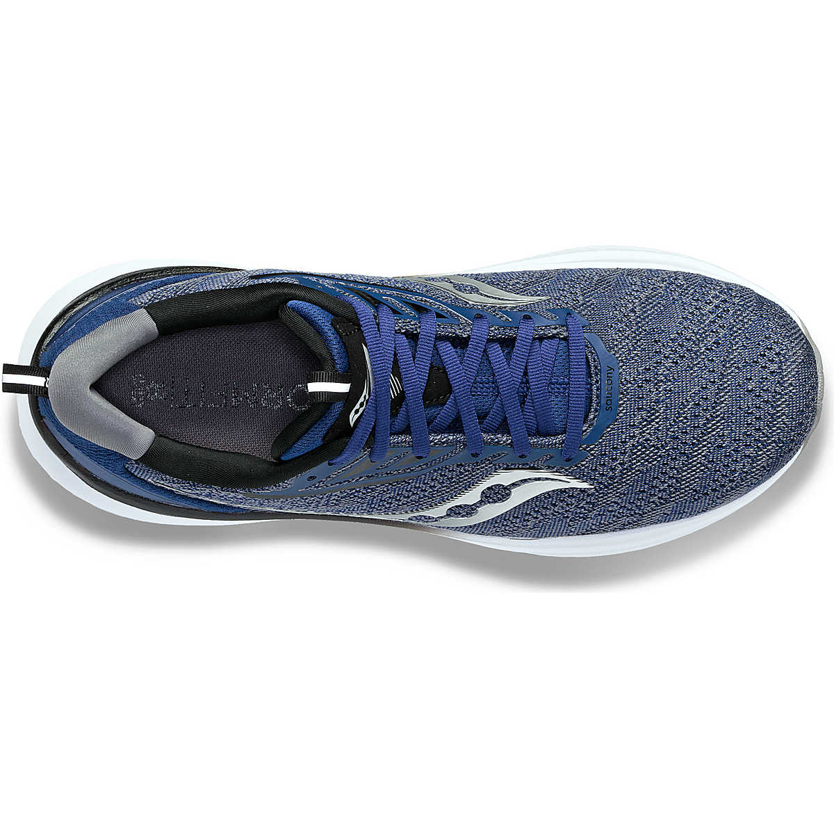Echelon 9 - Men by Saucony in blue and grey, cushioned running shoe with roomy fit for stable, comfortable road running and walking