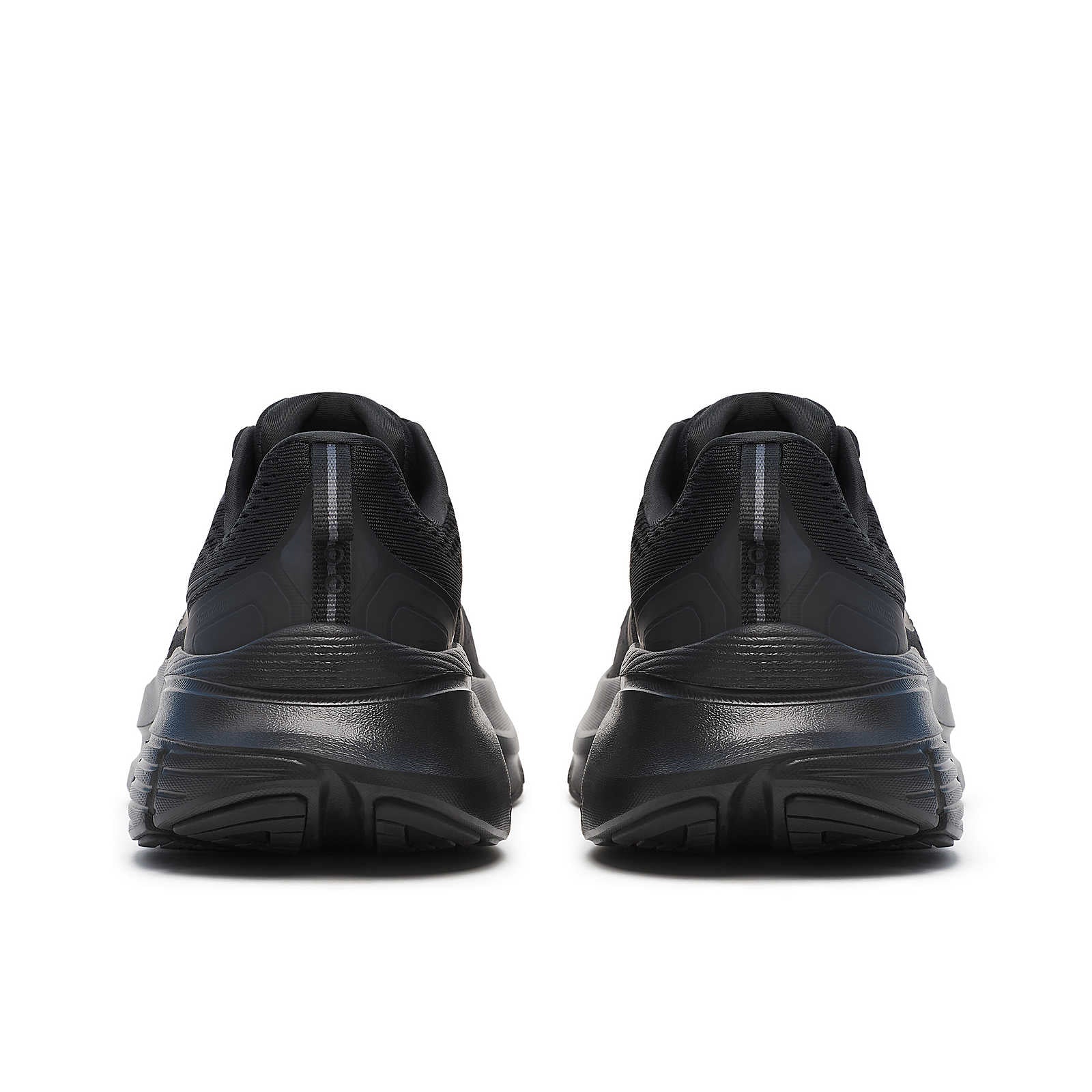 Guide 18 - Men by Saucony in black, cushioned road running shoes with PWRRUN midsole and CenterPath stability technology for comfort and support