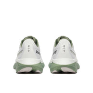 Ride 18 - Men by Saucony in white and green, lightweight responsive road running shoe designed for comfort and versatility