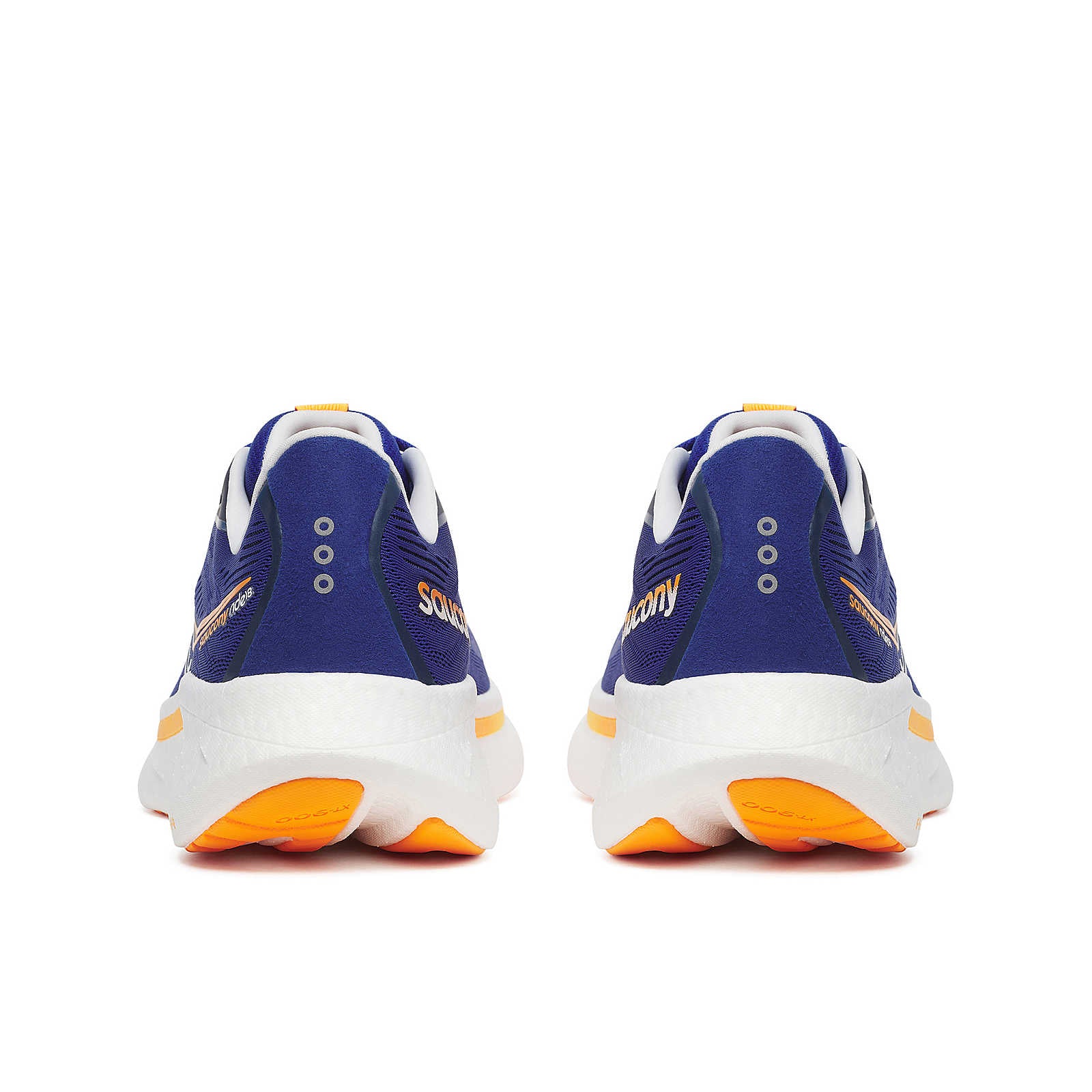 Ride 18 - Men by Saucony in blue and orange, lightweight responsive road running shoes for comfort and versatility in every run