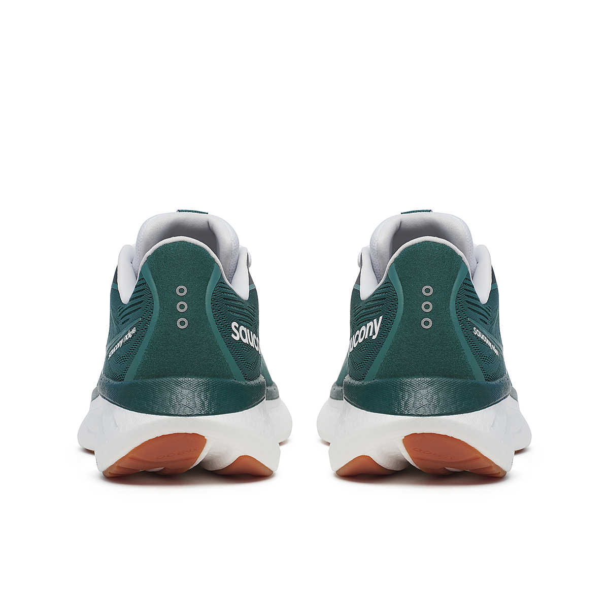 Ride 18 - Men by Saucony in green and white lightweight running shoes with soft responsive cushioning ideal for road running