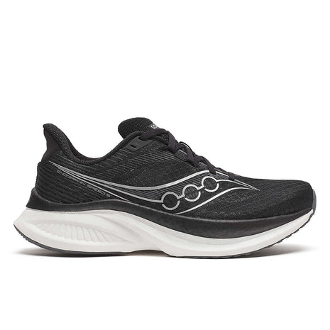 Endorphin Speed 5 - Men by Saucony in black with nylon plate and PWRRUN PB cushioning for fast, smooth road running and racing