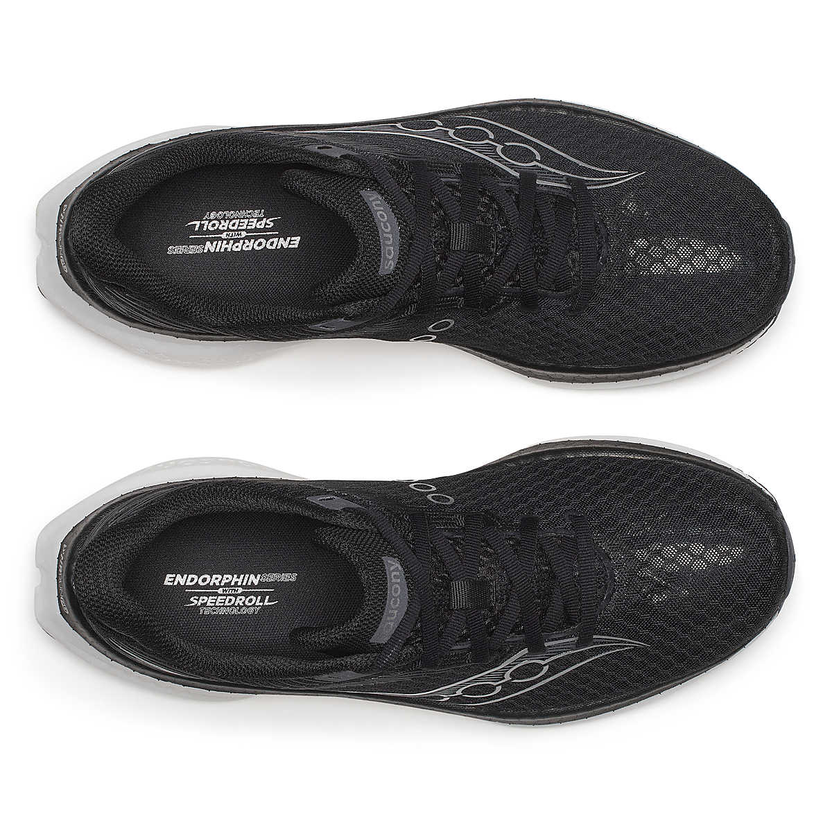 Endorphin Speed 5 - Men by Saucony in black with nylon plate and PWRRUN PB cushioning for fast, smooth road running and racing