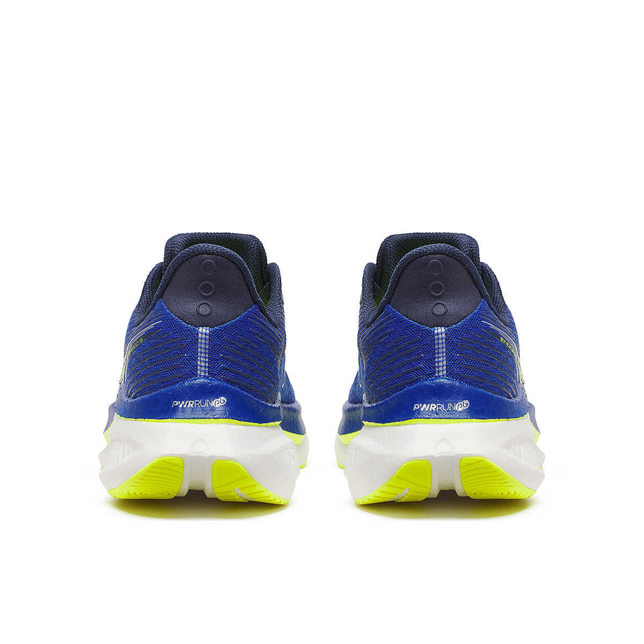 Endorphin Speed 5 - Men by Saucony in blue and yellow with PWRRUN PB cushioning and nylon plate for fast road running and racing