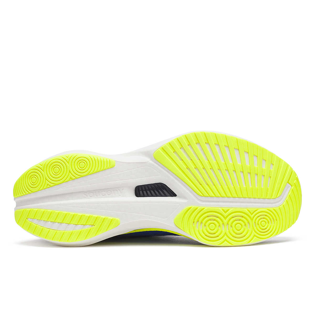 Endorphin Speed 5 - Men by Saucony in white and neon yellow with nylon plate and PWRRUN PB cushioning for fast road running