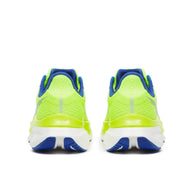 Endorphin Speed 5 - Men by Saucony in bright yellow and blue, lightweight road running shoes with nylon plate and PWRRUN PB cushioning for speed and smooth strides
