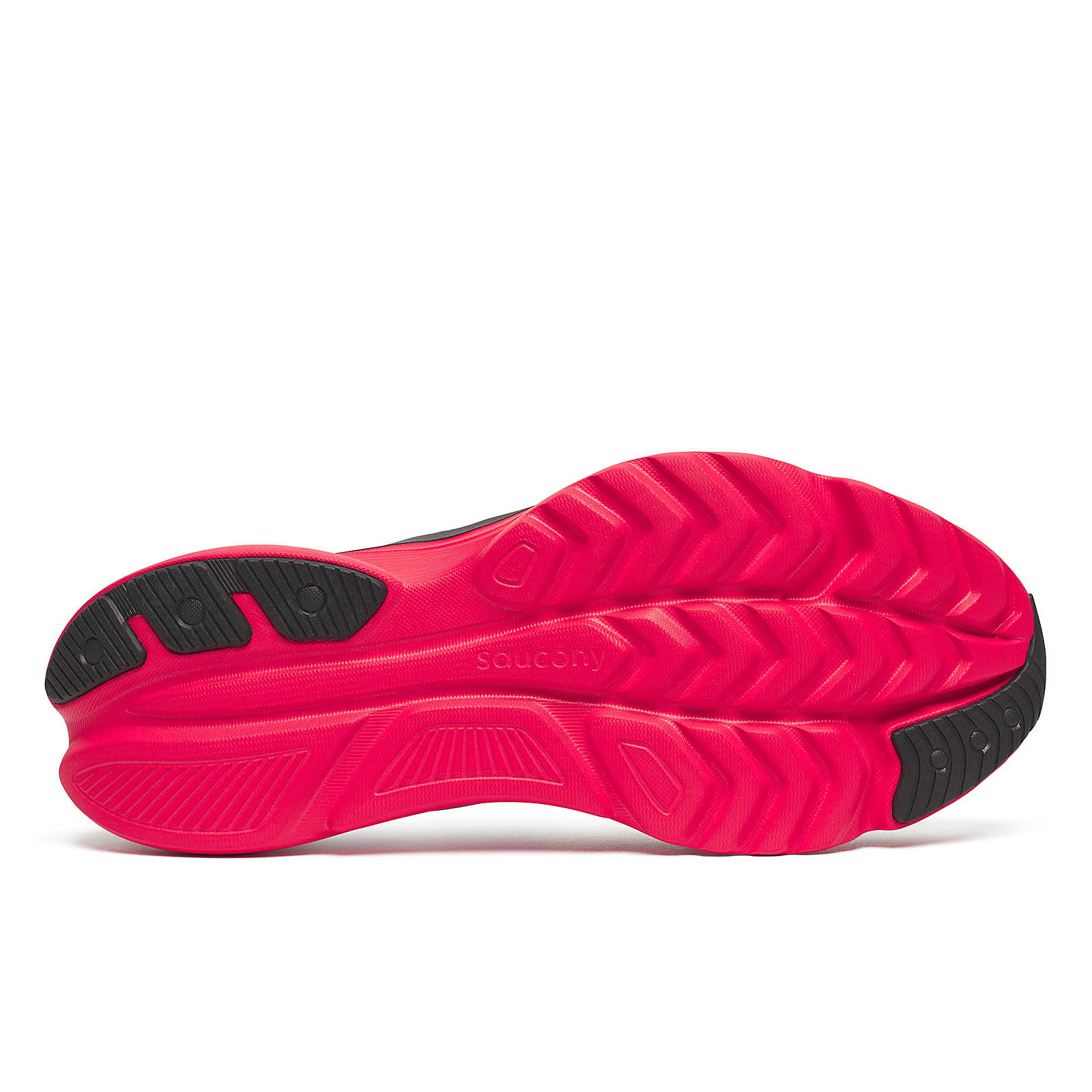 Kinvara 16 - Men by Saucony in black and red with PWRRUN cushioning for lightweight, smooth, energized road running shoes