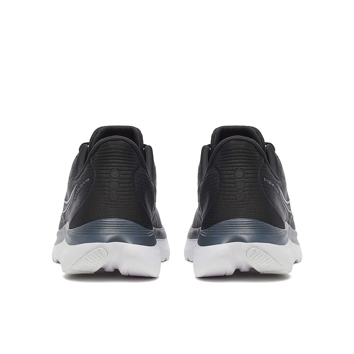 Kinvara 16 - Men by Saucony in black and white lightweight road running shoe with PWRRUN cushioning for a smooth, energized ride