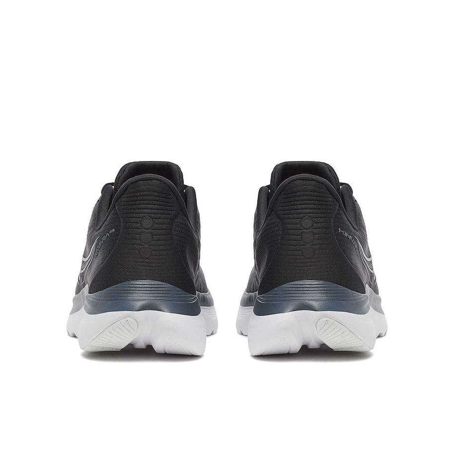 Kinvara 16 - Men by Saucony in black and white lightweight road running shoe with PWRRUN cushioning for a smooth, energized ride