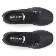 Kinvara 16 - Men by Saucony in black and grey lightweight road running shoes with PWRRUN cushioning for energized, durable daily training