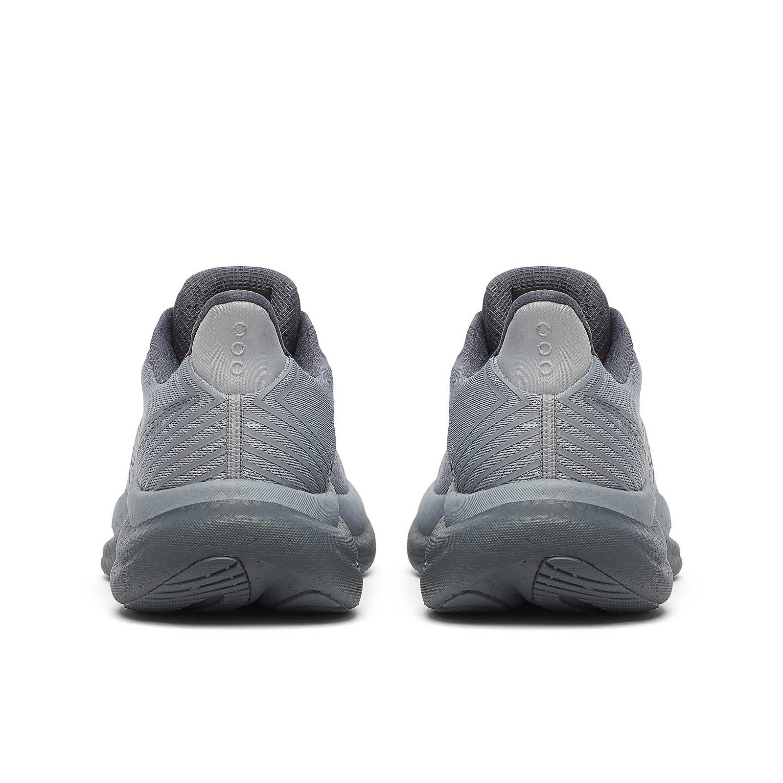 Triumph 23 - Men by Saucony in grey, cushioned PWRRUN PB midsole running shoe designed for longer road runs and responsive ride