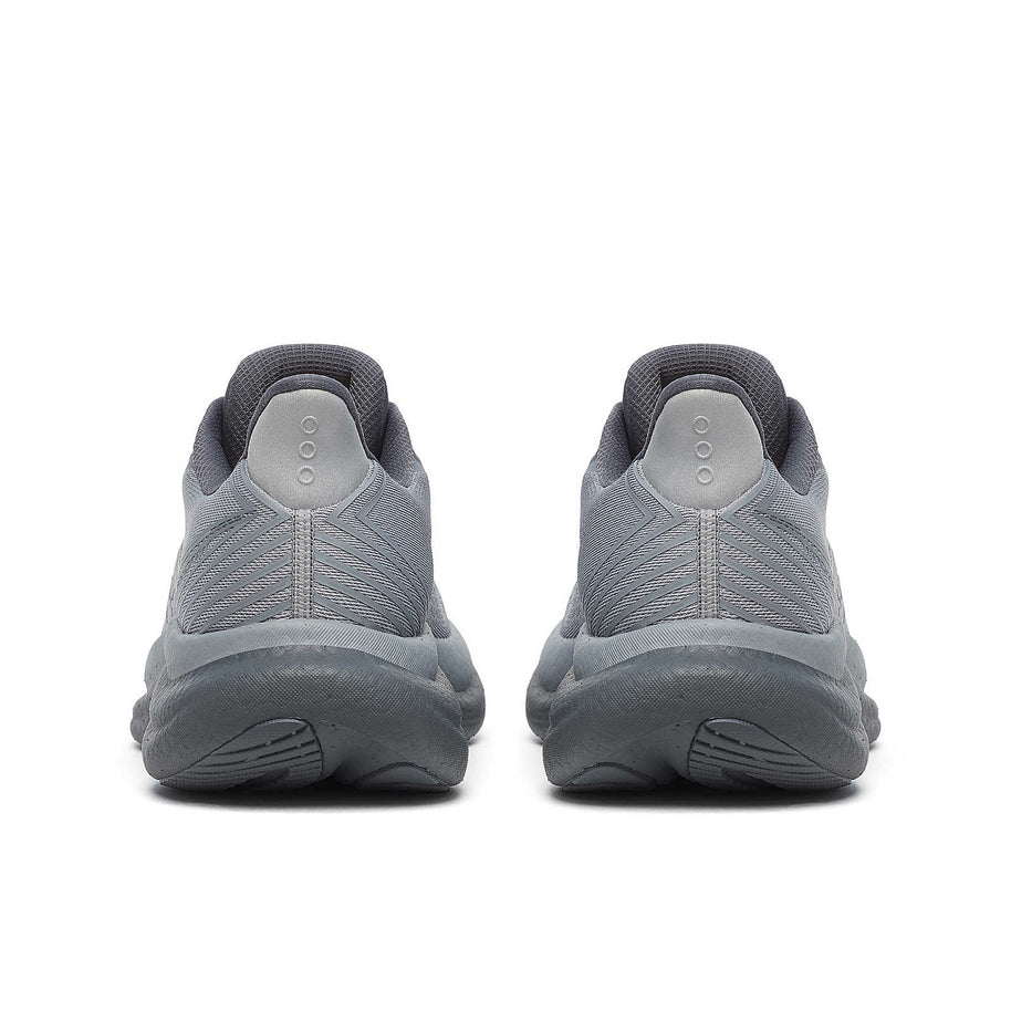 Triumph 23 - Men by Saucony in grey, cushioned PWRRUN PB midsole running shoe designed for longer road runs and responsive ride