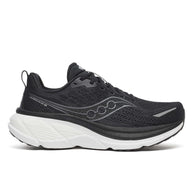 Hurricane 25 Wide - Men by Saucony in black and white with max cushioning and superfoam for comfortable road running and support