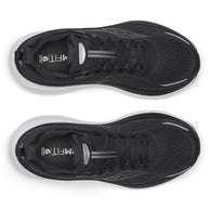 Hurricane 25 Wide - Men by Saucony in black with max cushioning and soft responsive superfoam for comfortable road running
