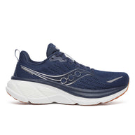 Hurricane 25 - Men by Saucony in navy with white sole, max cushioning and responsive superfoam for comfortable road running
