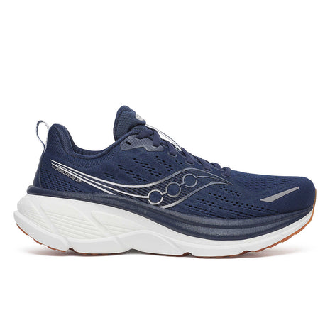 Hurricane 25 - Men by Saucony in navy with white sole, max cushioning and responsive superfoam for comfortable road running