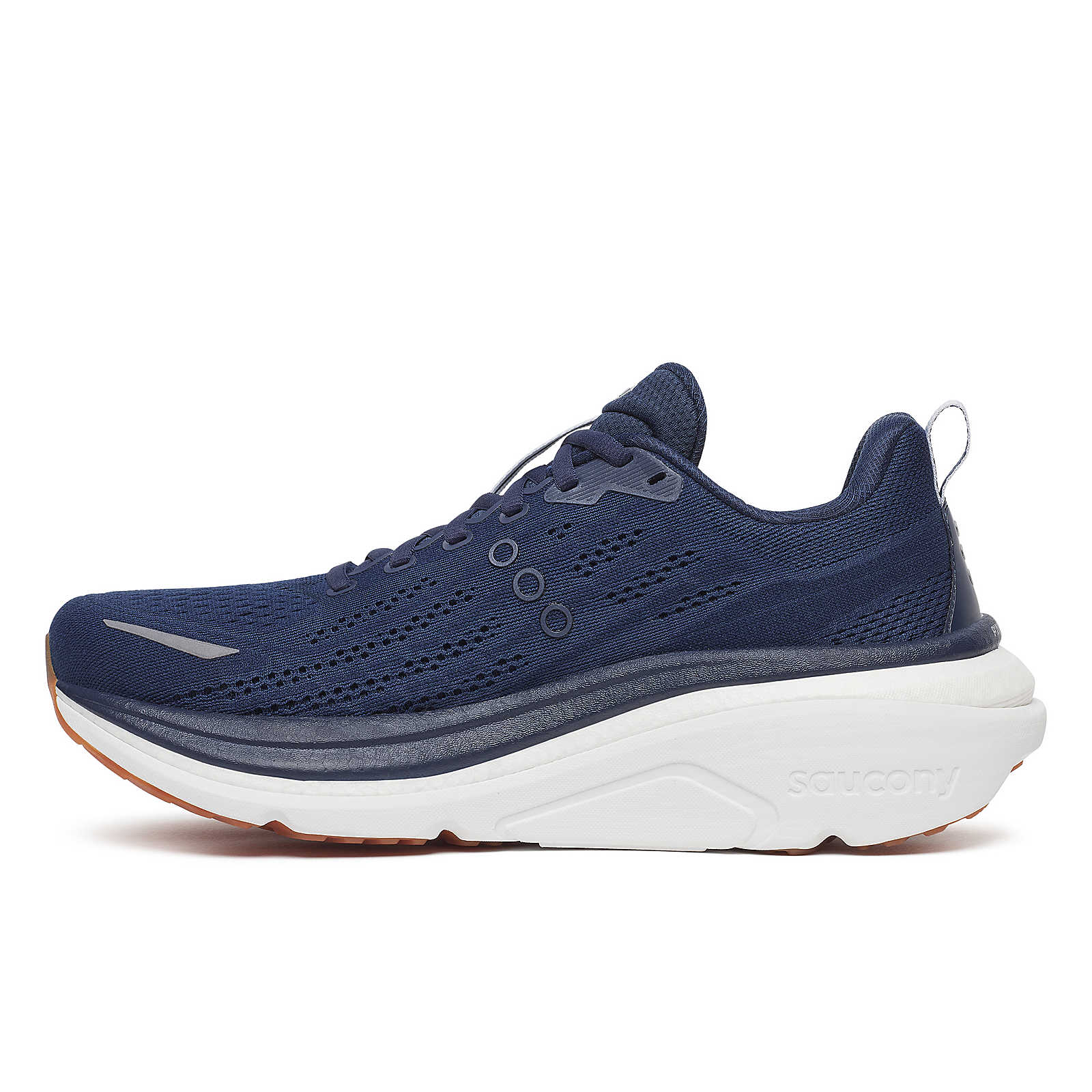 Hurricane 25 - Men by Saucony in navy blue with max cushioning and superfoam for comfortable responsive road running
