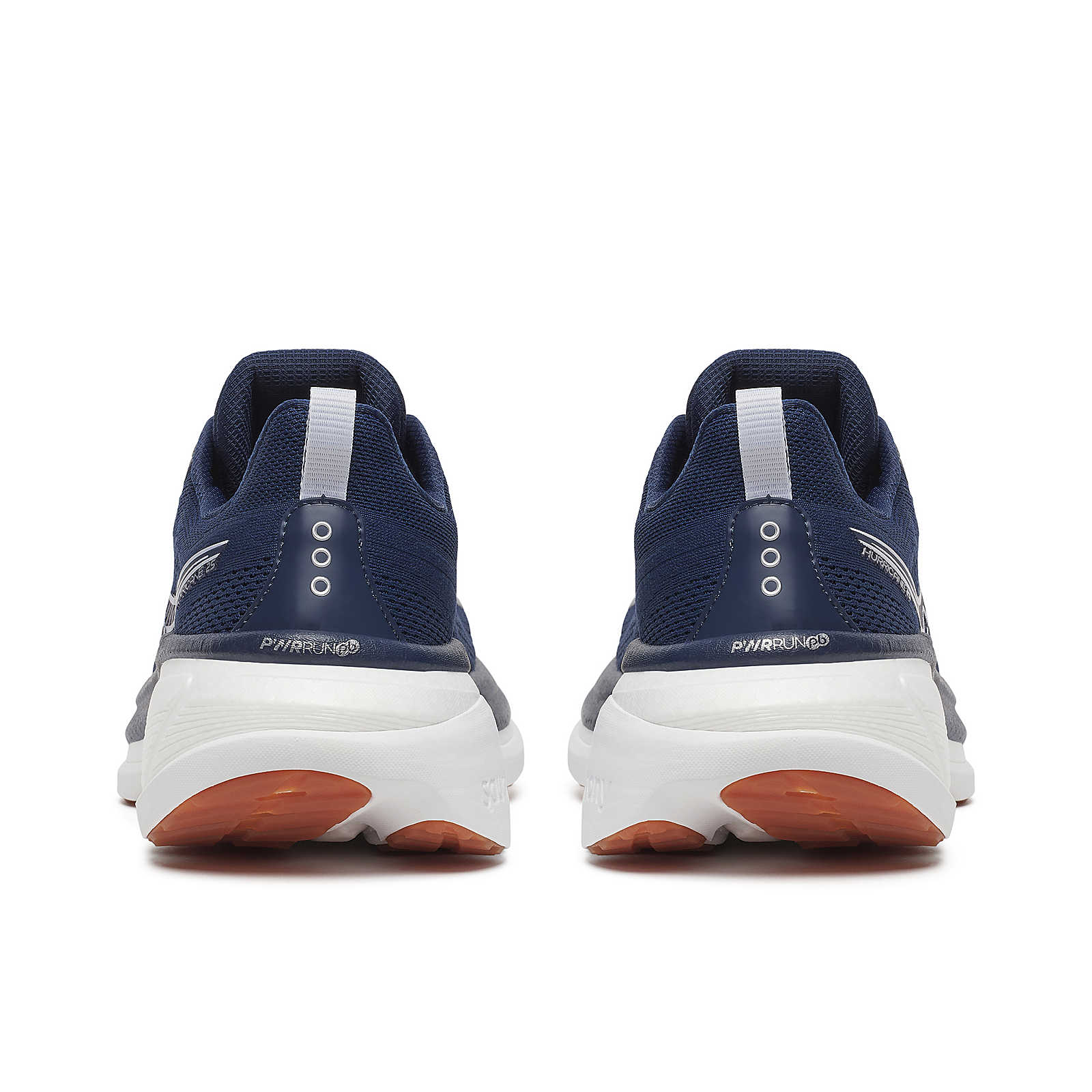 Hurricane 25 - Men by Saucony in navy and white with max cushioning and superfoam for comfortable responsive road running