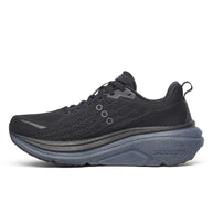 Hurricane 25 - Men by Saucony in black and grey with max cushioning and superfoam for comfortable, confident road running