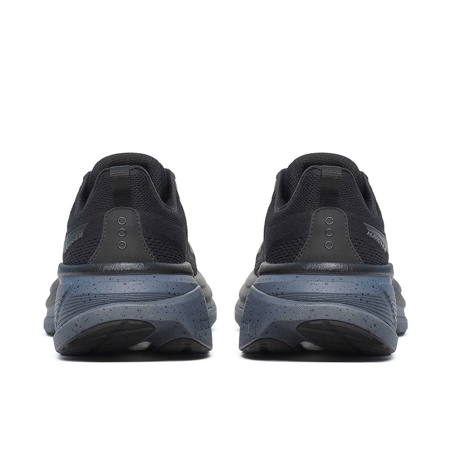Hurricane 25 - Men by Saucony in black and grey with max cushioning and superfoam for comfortable responsive road running