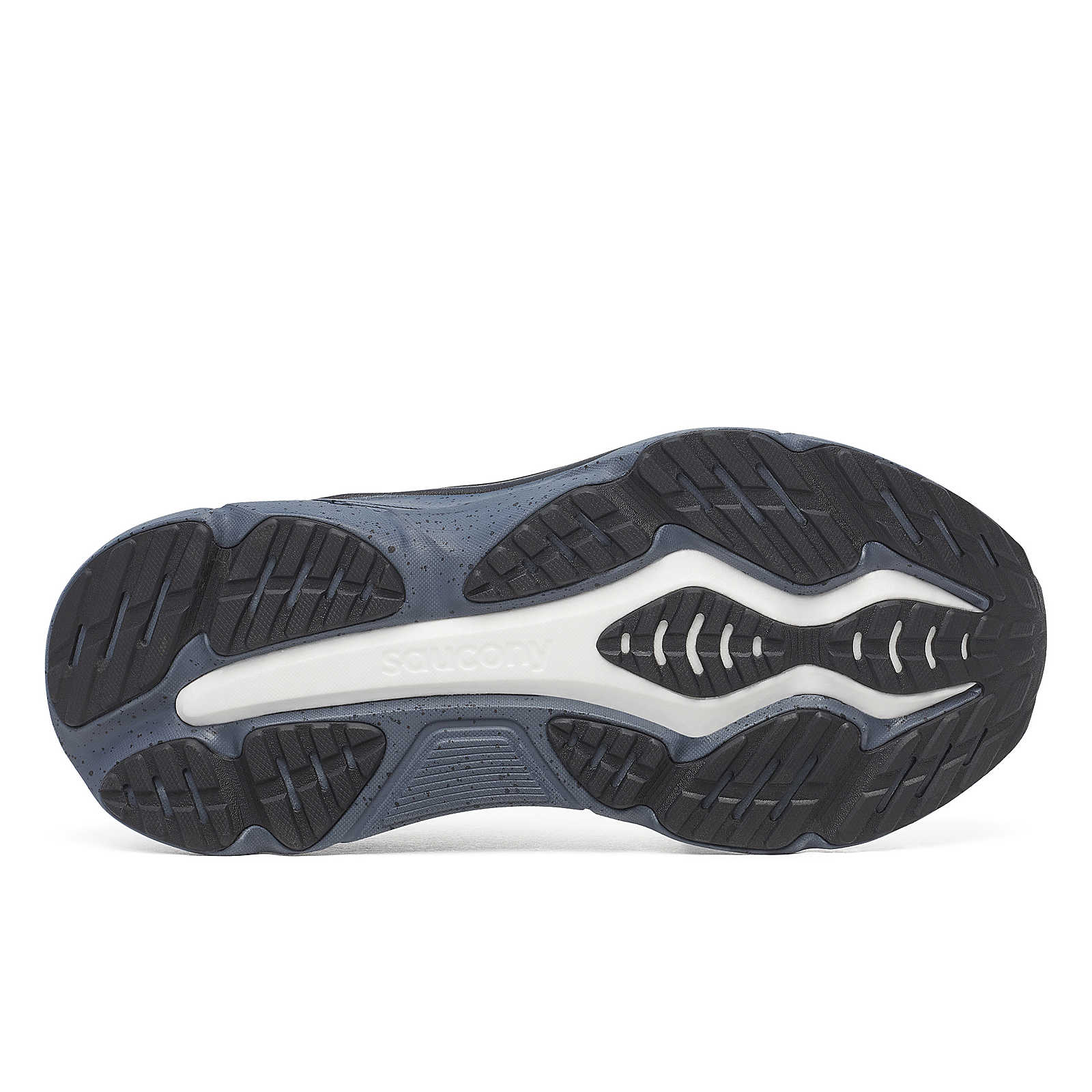 Hurricane 25 - Men by Saucony in blue and black with max cushioning and responsive superfoam designed for comfortable road running