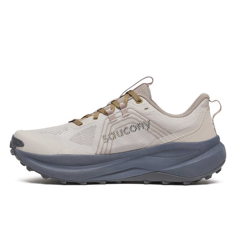 Xodus Ultra 4 - Men by Saucony in beige and grey, max cushioned trail running shoe with superior grip for long-haul outdoor runs