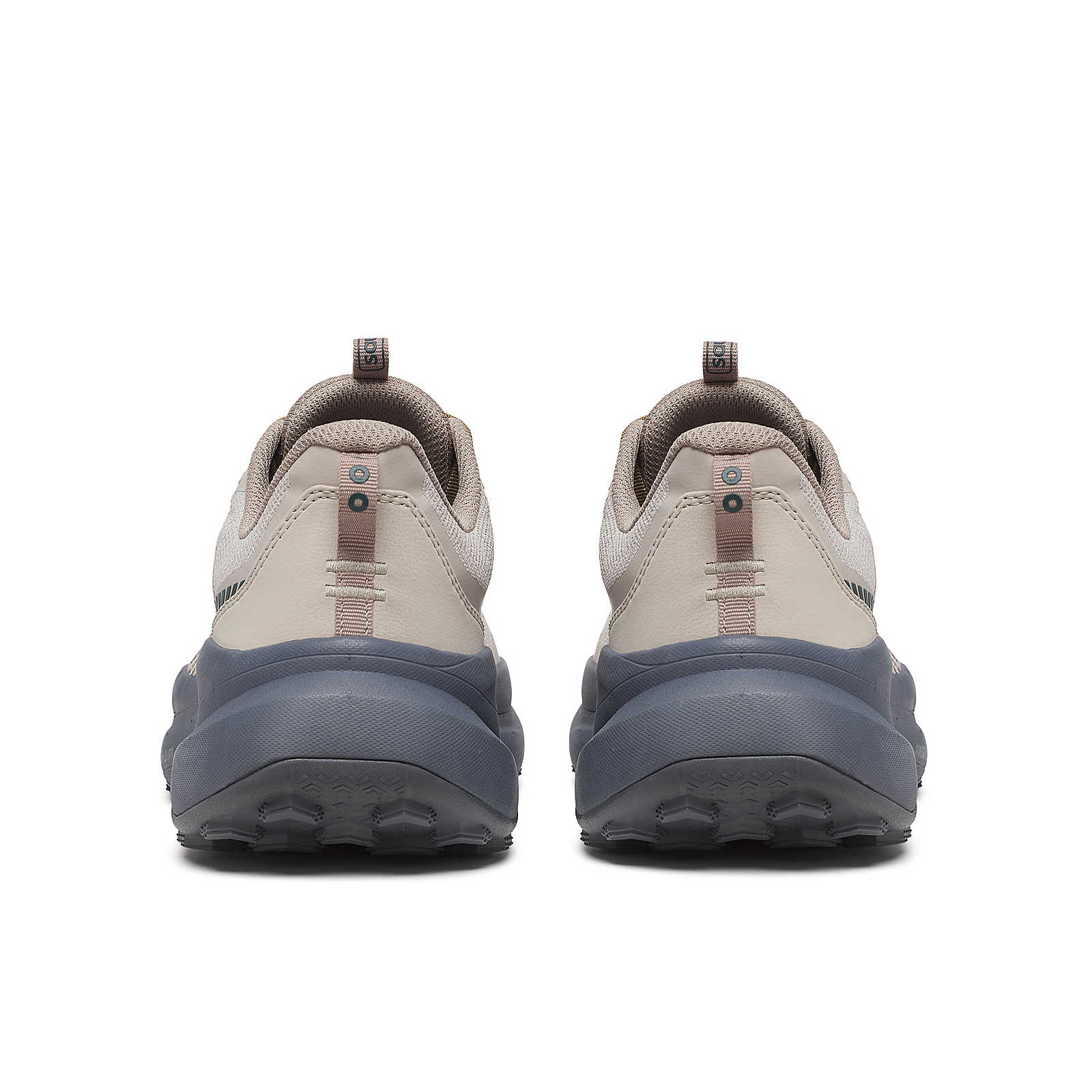 Xodus Ultra 4 - Men by Saucony in beige and gray with max cushioning and grip for long-haul trail running and outdoor use