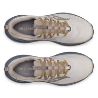 Xodus Ultra 4 - Men by Saucony in beige and grey, max cushioned trail running shoe for long-haul outdoor running and grip