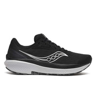 Echelon 10 X Wide - Men by Saucony in black and white, cushioned running shoe with wide base for comfort and protection on roads