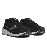 Echelon 10 X Wide - Men by Saucony in black with white sole, cushioned running shoe with wide stable base for road running and walking