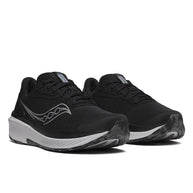 Echelon 10 Wide - Men by Saucony in black with white sole, wide running shoe for comfort, stability, and protection for walkers and runners