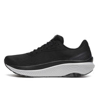Echelon 10 Wide - Women by Saucony in black and white, wide cushioned running shoe with stable base for comfort and protection